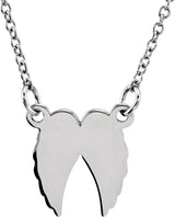 Sterling Silver Tiny Posh® Angel Wings 16-18" Necklace