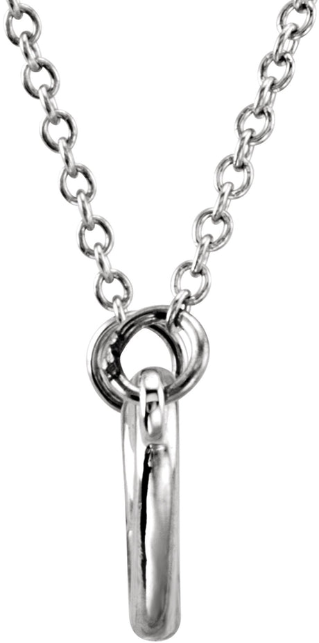 Sterling Silver Tiny Posh® Double Heart 16-18" Necklace 