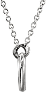 14K White Gold Tiny Posh® Double Heart 16-18" Necklace 