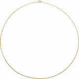 14K Yellow 1.28 mm Figaro 16" Chain