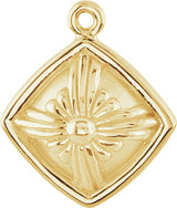 14K Yellow Floral Dangle