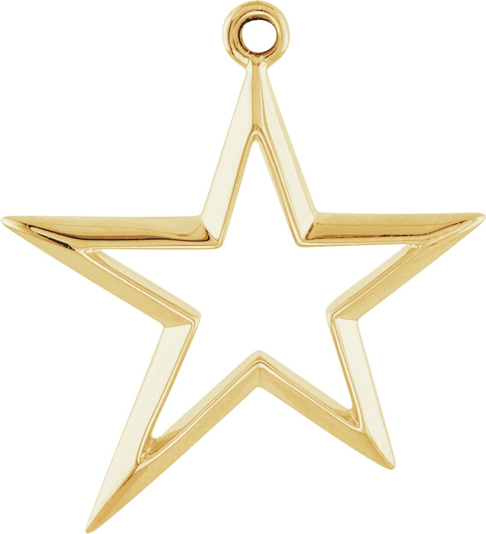 14K Yellow Star Dangle