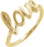 14K Yellow Gold Love Ring