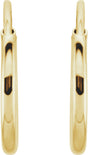 14K Yellow Gold Endless Tube 10 mm Hoop Earring