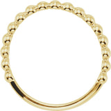 14K Yellow Gold Stackable Beaded Ring