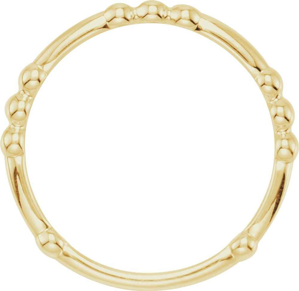 14K Yellow Stackable Bead Ring