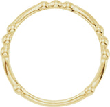 14K Yellow Stackable Bead Ring