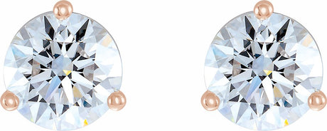 14K Rose 1/2 CTW Lab-Grown Diamond Stud Earrings