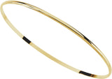 14K Yellow Engravable 2 mm Half Round Bangle 7 1/2" Bracelet