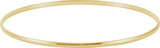 14K Yellow Gold Engravable 2 mm Half Round Bangle 7 1/2" Bracelet