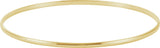 14K Yellow Engravable 2 mm Half Round Bangle 7 1/2" Bracelet