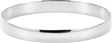 14K White Gold Engravable 6 mm Half Round Bangle 7 1/2" Bracelet