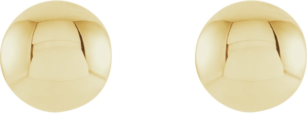 14K Yellow Circle Earrings