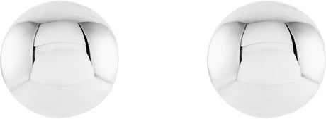 14K White Circle Earrings