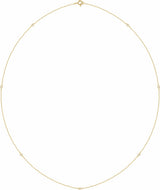 14K Yellow Gold 1/4 CTW Lab-Grown Diamond 7-Station 24" Necklace