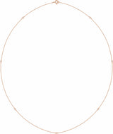 14K Rose Gold 1/4 CTW Natural Diamond 7-Station 24" Necklace