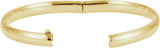 14K Yellow Gold 6.5 mm Hinged Bangle 7" Bracelet