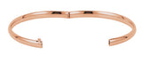 14K Rose Gold 4.7 mm Hinged Bangle 7" Bracelet