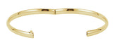 14K Yellow Gold 4.7 mm Hinged Bangle 7" Bracelet