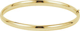 14K Yellow Gold 4.7 mm Hinged Bangle 7" Bracelet