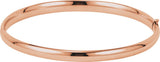 14K Rose Gold 4.7 mm Hinged Bangle 7" Bracelet