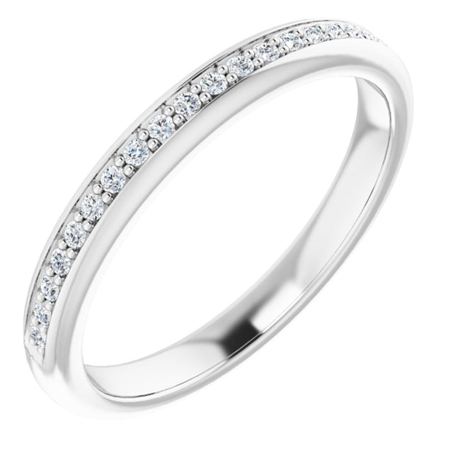 14K White 1/8 CTW Natural Diamond