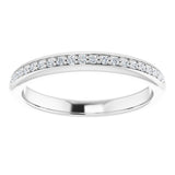 14K White 1/8 CTW Natural Diamond