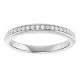 14K White 1/8 CTW Natural Diamond Band