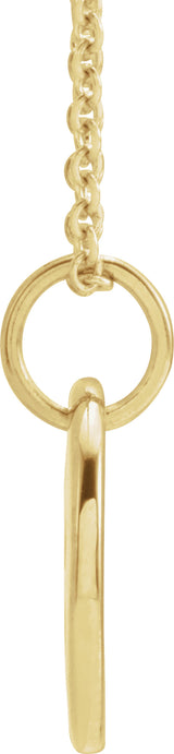 14K Yellow Engravable Oval 16-18" Necklace