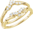 14K Yellow 1/4 CTW Natural Diamond Ring Guard