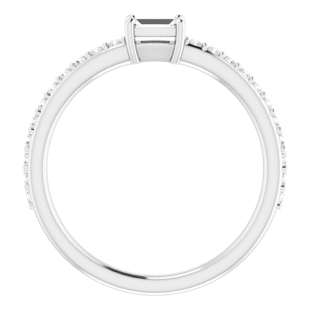 14K White 1/3 CTW Natural Diamond Ring