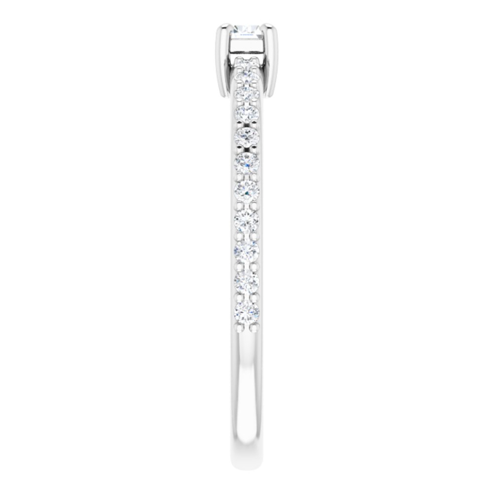 14K White 1/3 CTW Natural Diamond Ring
