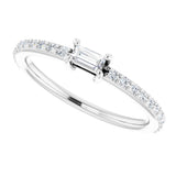 14K White 1/3 CTW Natural Diamond Ring