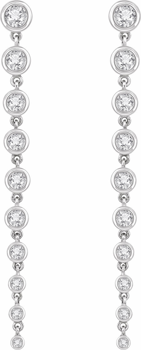 14K White Gold 2 CTW Lab-Grown Diamond Earrings