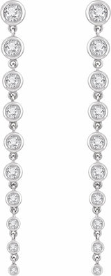 14K White Gold 2 CTW Lab-Grown Diamond Earrings