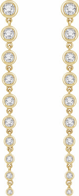 14K Yellow Gold 2 CTW Lab-Grown Diamond Earrings