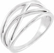 14K White Gold Criss-Cross Ring
