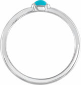 Sterling Silver Natural Turquoise Stackable Ring