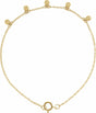 14K Yellow Beaded 5-Station 7" Bracelet 