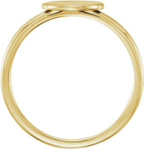 14K Yellow Be Posh® Engravable Signet Ring