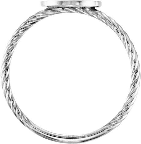 Continuum Sterling Silver Be Posh® Engravable Rope Signet Ring