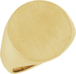 14K Yellow Gold 18 mm Round Signet Ring
