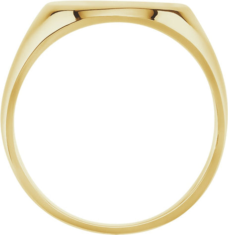 14K Yellow 12x9 mm Oval Signet Ring