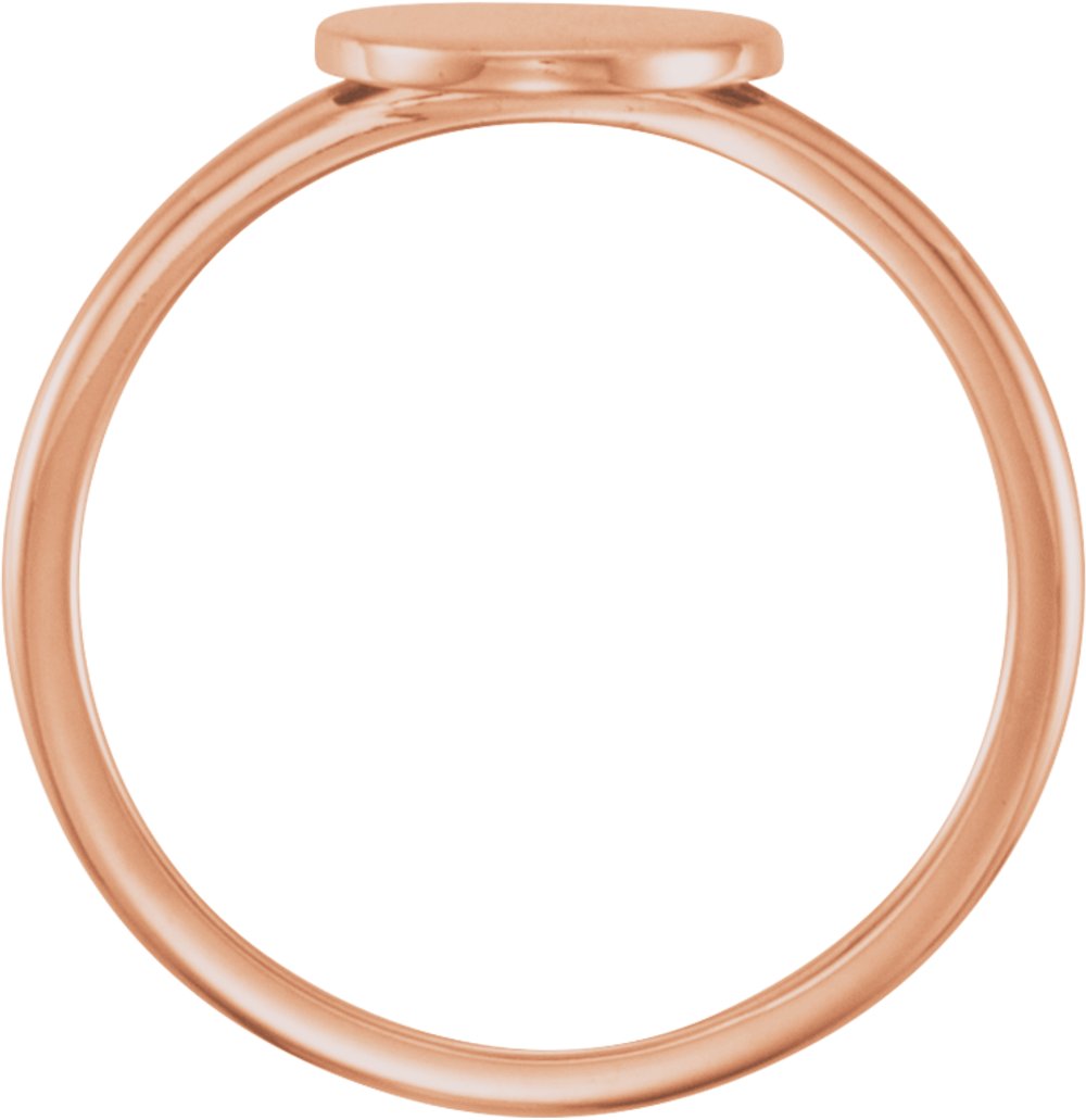 14K Rose Be Posh® Engravable Signet Ring