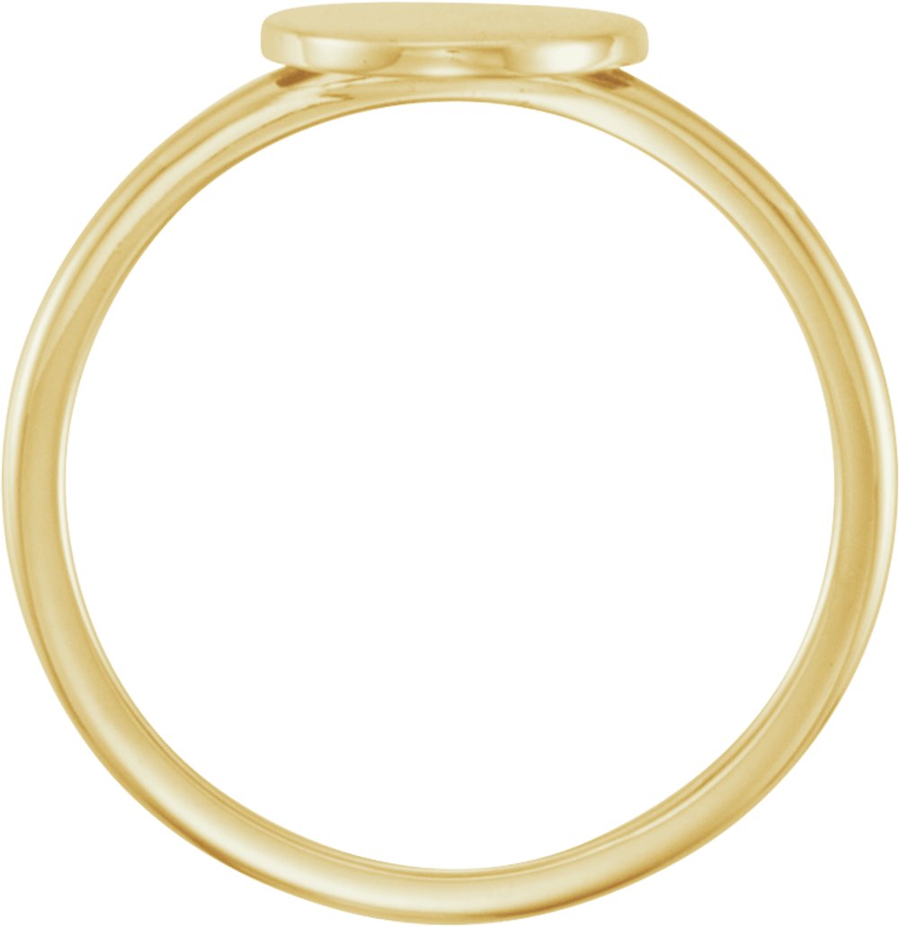 14K Yellow Be Posh® Engravable Signet Ring