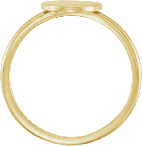 14K Yellow Be Posh® Engravable Signet Ring