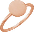 14K Rose Be Posh® Engravable Signet Ring 