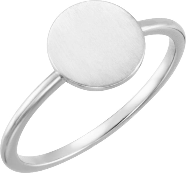 Continuum Sterling Silver Be Posh® Engravable Signet Ring 