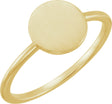 14K Yellow Be Posh® Engravable Signet Ring 