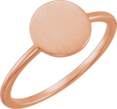 14K Rose Be Posh® Engravable Signet Ring 